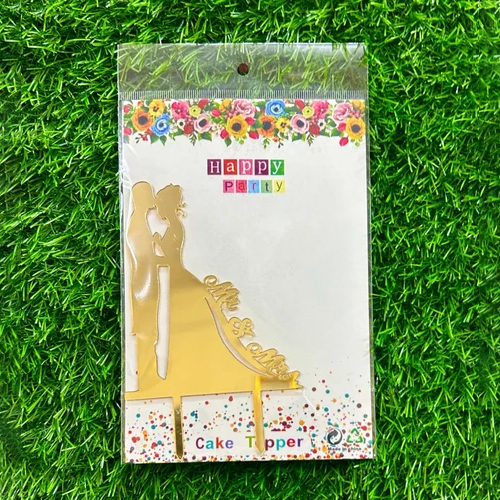 Golden Couple Acrylic Cake Topper