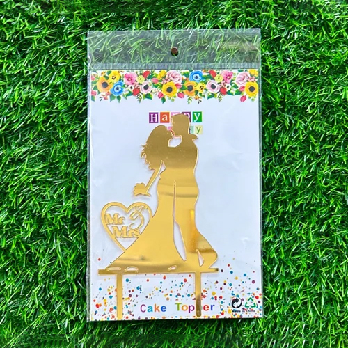 1mm Golden Acrylic Cake Topper