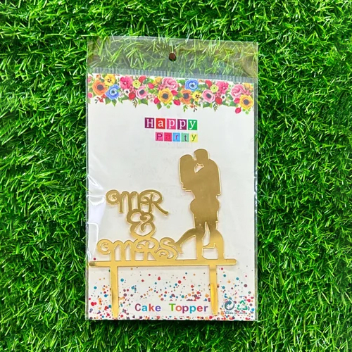 1.5mm Golden Acrylic Cake Topper
