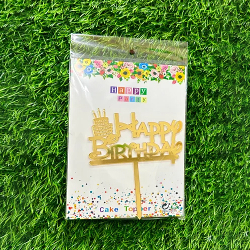 2.5mm Golden Acrylic Cake Topper