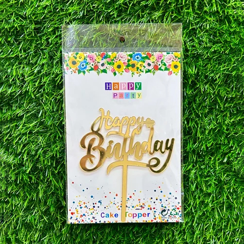 Happy Birthday Party Acrylic Cake Topper