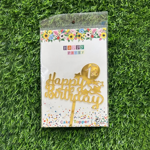 1st Happy Birthday Acrylic Cake Topper