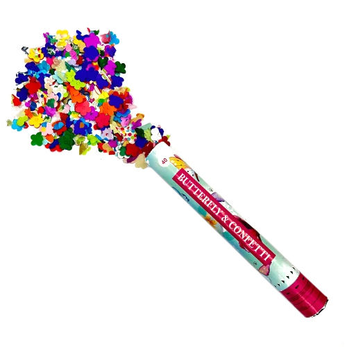 Multicolor Butterfly Party Confetti Poppers