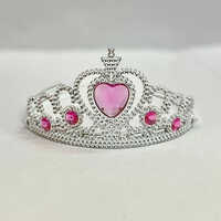 Nickel Finish Party Crown - Paper Material, 20cm Length | Elegant Accessory For Birthday Parties And Indian-themed Celebrations