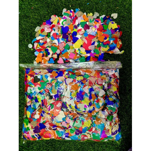 Multicolor 1Kg Heart Party Paper Confetti Poppers