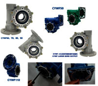 CHENYUE High Torque Worm Gear Reducer CYWF 90 Input 35 mm Output hole 90mm Speed Ratio from 5:1 to 100:1 CNC Gearbox Free Maintenance