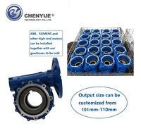 CHENYUE NMVF90 Worm Gear Reducer, Robust Worm Drive Gearbox / Worm Gearbox, 19/24/28/38 mm Input, 42 mm Output, 5 to 100:1 Ratios, High Durability Speed Reduction Solution