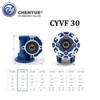 CHENYUE High Torque Worm Gearbox NMVF 30 CYVF30 Input 11/9mm Output 14mm Ratio 5-80 Tin Bronze Used Small Motor Free Maintenance