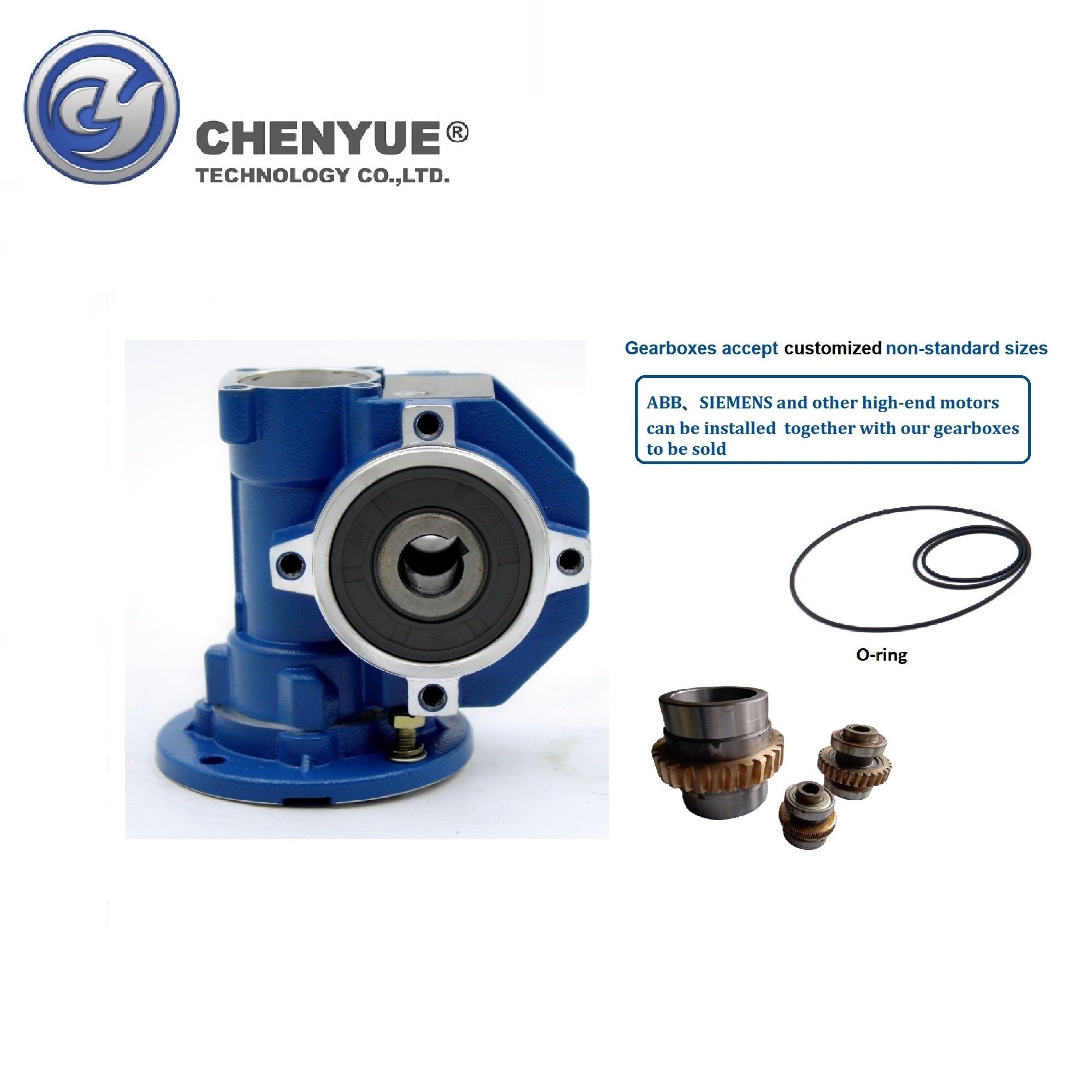 CHENYUE High Torque Worm Gearbox NMVF 30 CYVF30 Input 11/9mm Output 14mm Ratio 5-80 Tin Bronze Used Small Motor Free Maintenance