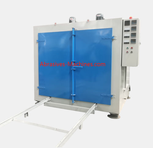 Electric curing oven for flap disc