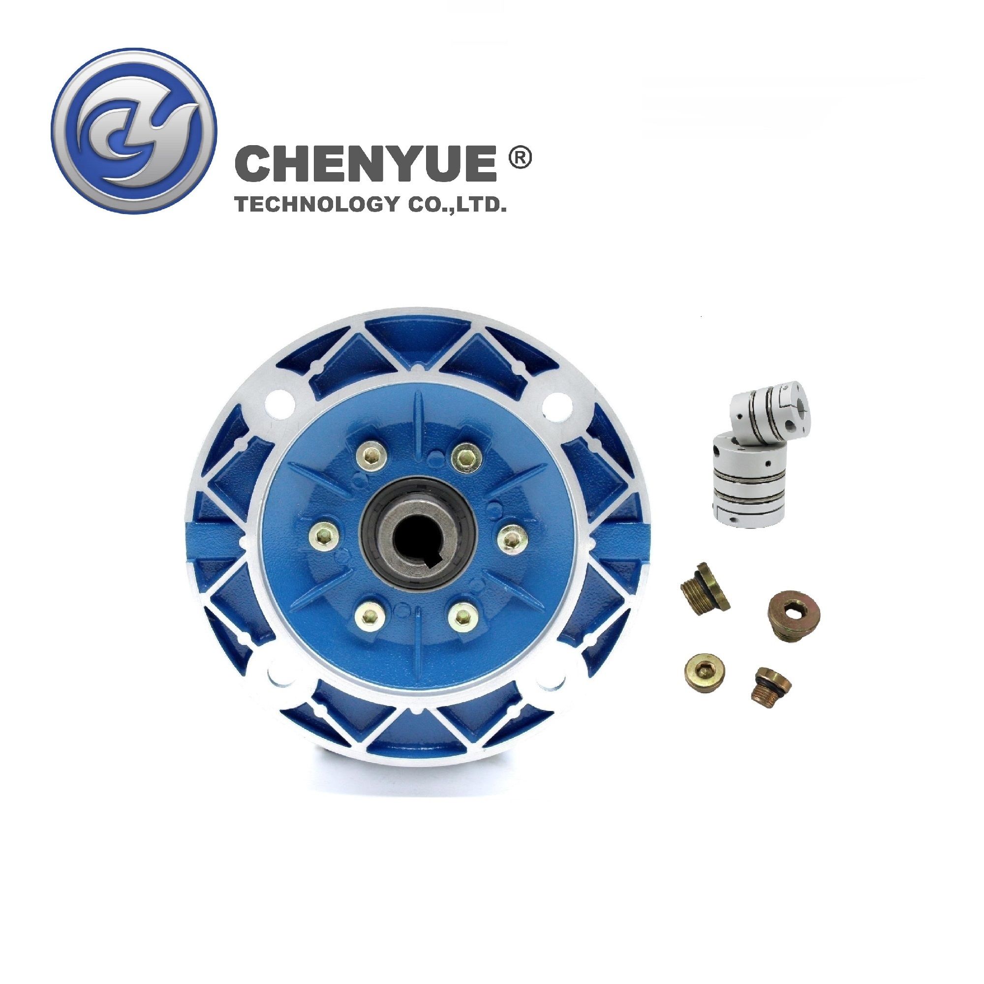 CHENYUE Big Torque Worm Gearbox NMVF 50 CYVF50 Input 14/11/19mm Output 25mm Speed Ratio from 5:1 to 100:1 Tin Bronze Worm Gear Free Maintenance