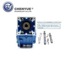 CHENYUE High Torque Worm Gear Reducer NMVF 063 Input 14/19/22/24mm Output 25mm Speed Ratio from 5:1 to 100:1 CNC Gearbox Suppliers Reduction