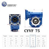 CHENYUE High Torque Worm Gearbox NMVF 75 CYVF 75  Input 19/22/14/24/28mm Speed Ratio from 5:1 to 100:1 Tin bronze for CNC Free Maintenance