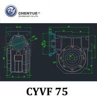 CHENYUE High Torque Worm Gearbox NMVF 75 CYVF 75  Input 19/22/14/24/28mm Speed Ratio from 5:1 to 100:1 Tin bronze for CNC Free Maintenance