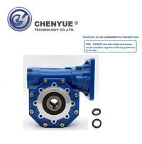 CHENYUE High Torque Worm Gearbox NMVF 75 CYVF 75  Input 19/22/14/24/28mm Speed Ratio from 5:1 to 100:1 Tin bronze for CNC Free Maintenance