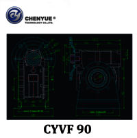 CHENYUE Worm Gear Reducer NMVF 90 Input19/22/24/28mm Output 35mm Speed Ratio from 5:1 to 100:1 for Speed Reduction