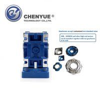 CHENYUE High Torque Worm Gearbox NMRW30 CYRW30 Input 11/9mm Output 14mm Speed Ratio from 5:1 to 80:1 Tin Bronze Worm Gear Free Maintenance