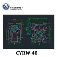 CHENYUE High Torque CNC Worm Gearbox Reducer NMRW 40 CYRW Input 14/11mm Output 18mm Speed Ratio from 5:1 to 100:1 Tin Bronze Free Maintenance