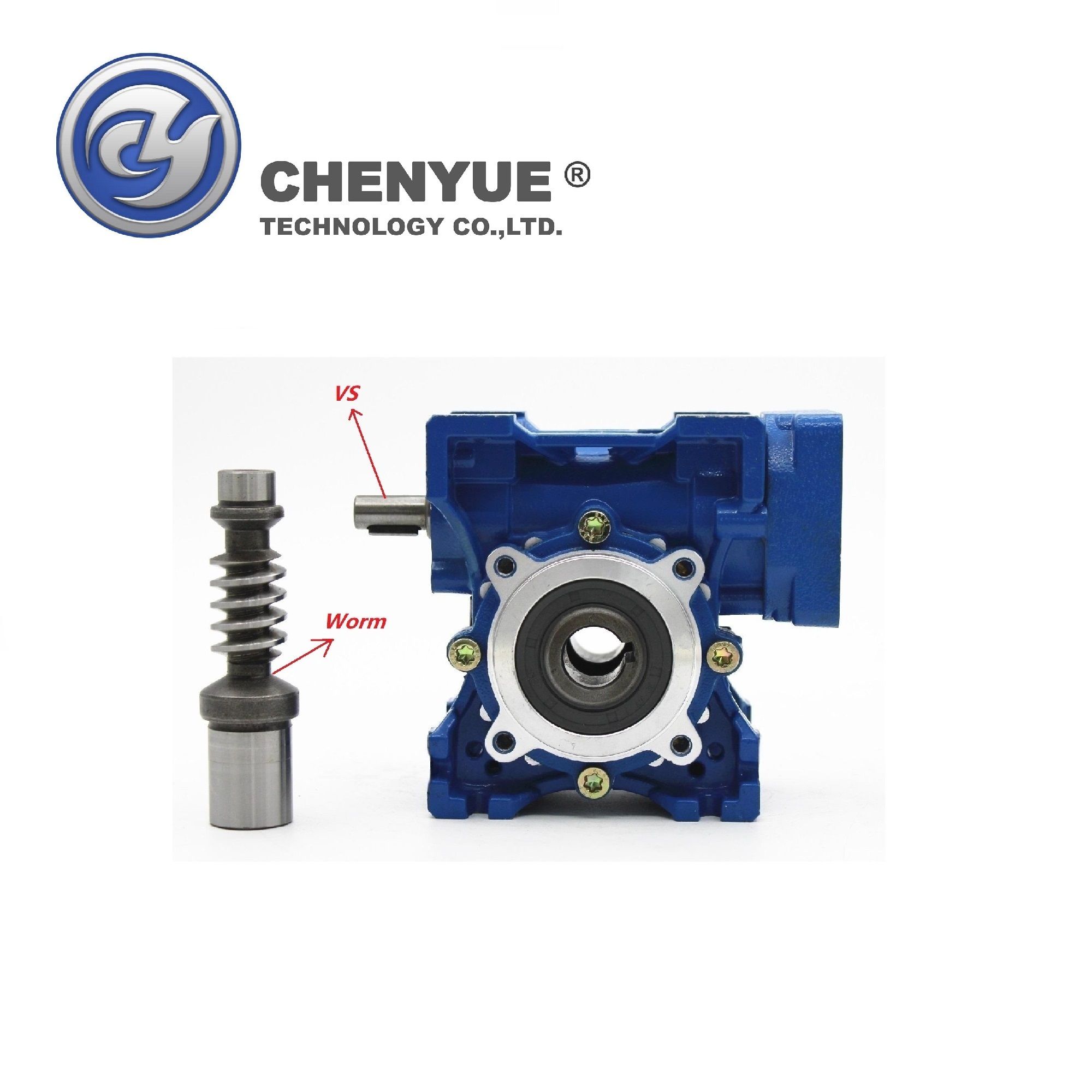 CHENYUE High Torque CNC Worm Gearbox Reducer NMRW 40 CYRW Input 14/11mm Output 18mm Speed Ratio from 5:1 to 100:1 Tin Bronze Free Maintenance