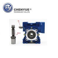 CHENYUE High Torque CNC Worm Gearbox Reducer NMRW 40 CYRW Input 14/11mm Output 18mm Speed Ratio from 5:1 to 100:1 Tin Bronze Free Maintenance