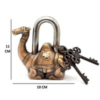 Aakrati Pad Lock in Camel Shape Full Functional with 2 Keys - Gym Lock, Combination Locks for Gates, Toolbox, Luggage, Cabinet, Bicycle, School, Home, Office