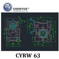 CHENYUE High Torque Worm Gearbox NMRW 063 CY Series Input14/19/22/24mm Output25mm Speed Ratio from 5:1 to 100:1 Suppliers Free Maintenance