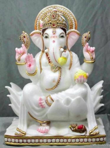 White Marble Ganesh Statue