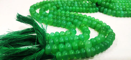 Natural Chrysoprase Mint Chalcedony Rondelle Plain 8mm Sold Strand 8''Long