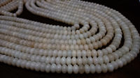 Natural Cream chalcedony Rondelle Plain 8mm Beads Strand 8 Inches Long