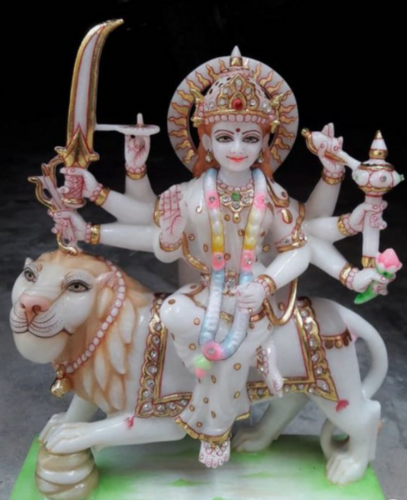 Durga Marble Statue
