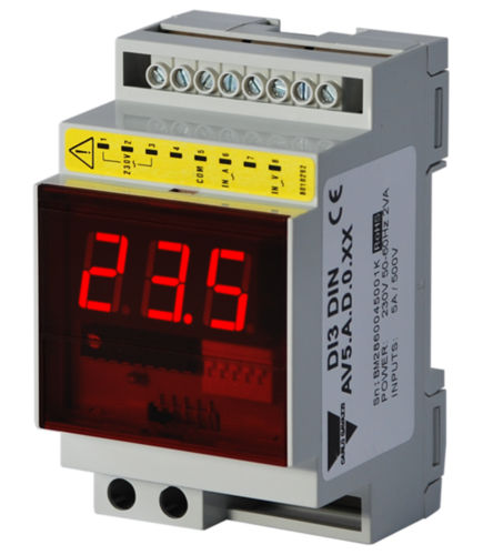 DI3DINAV6DCOXX Dgital DIN Rail mounting Ammeter or Voltameter