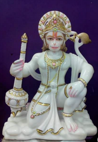 White Marble Hanuman Statue