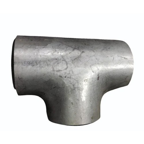 Silver Stainless Steel Straight Pipe Tee