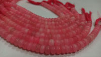 Natural Doll Pink Chalcedony Rondelle Plain 8mm Beads Sold Per Strand 8''Long