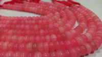 Natural Doll Pink Chalcedony Rondelle Plain 8mm Beads Sold Per Strand 8''Long