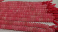 Natural Doll Pink Chalcedony Rondelle Plain 8mm Beads Sold Per Strand 8''Long