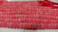 Natural Doll Pink Chalcedony Rondelle Plain 8mm Beads Sold Per Strand 8''Long