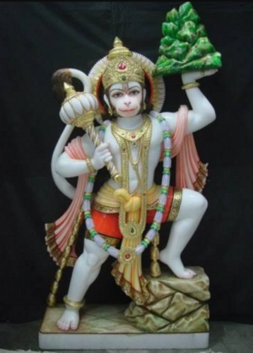 Marble Standing Hanuman Murti
