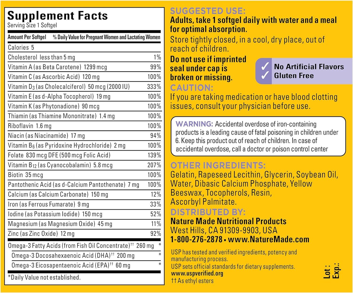 Nature Made Postnatal Multivitamin
