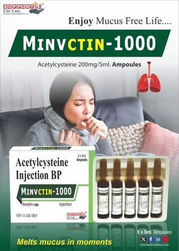 Ampoules Acetylcestine 200mg /5ml