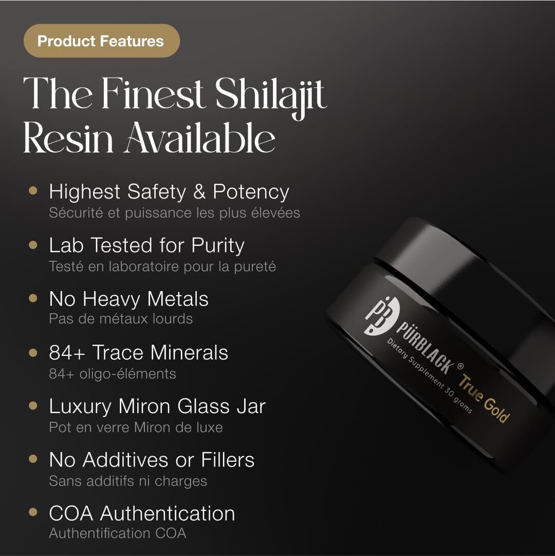 Shilajit  Pürblack  Live Resin True Gold Supplement
