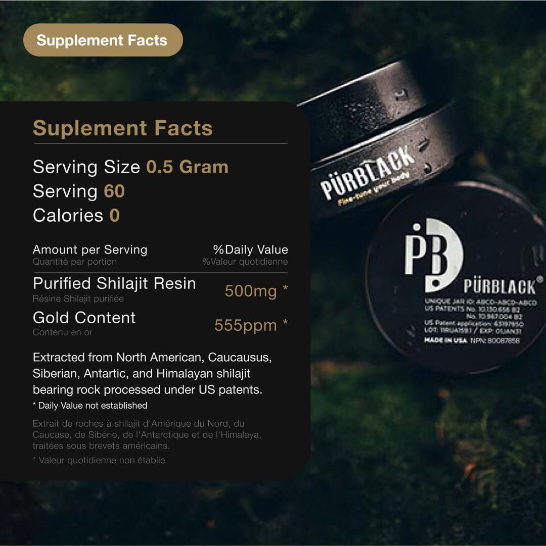 Shilajit  Pürblack  Live Resin True Gold Supplement