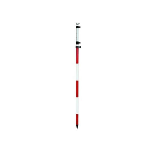 White & Red Aluminum Prism Pole