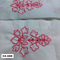 Allover Pink thread Cotton Embroidery fabric