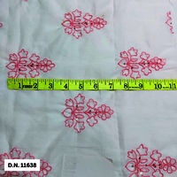 Allover Pink thread Cotton Embroidery fabric