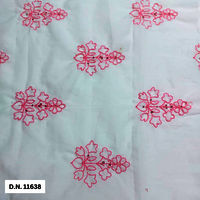 Allover Pink thread Cotton Embroidery fabric