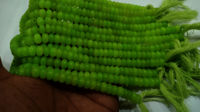 Natural Green Chalcedony Rondelle Plain Smooth 8mm Beads Sold per Strand 8''Long