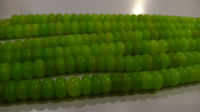 Natural Green Chalcedony Rondelle Plain Smooth 8mm Beads Sold per Strand 8''Long