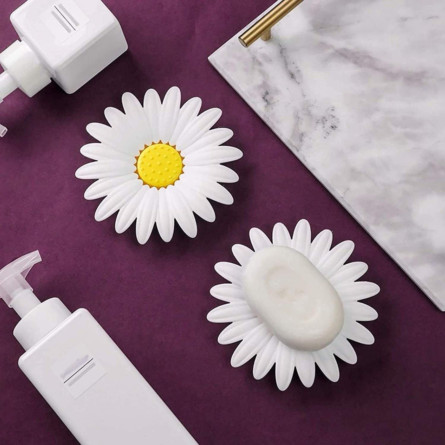 SET OF 3 FLOWER SOAP DISH