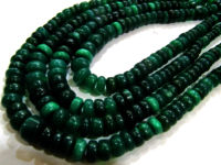 Natural Green Chalcedony Rondelle Plain 7to12mm Beads Sold Per Strand 8''long